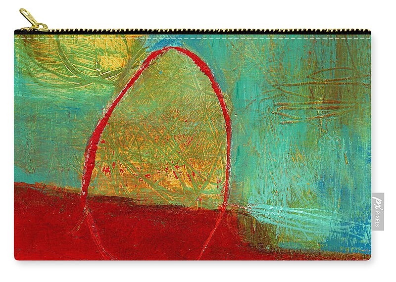 4x4 Zip Pouch featuring the painting Teeny Tiny Art 115 by Jane Davies