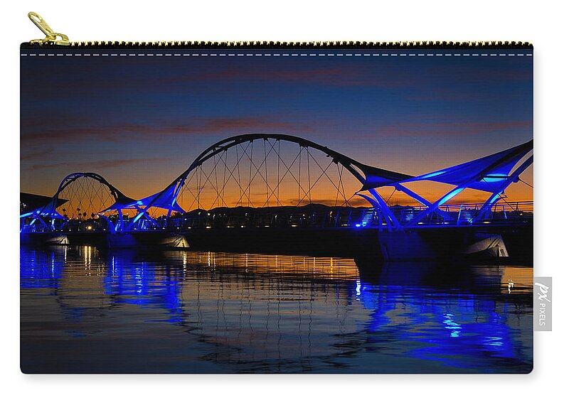Sunset Zip Pouch featuring the photograph Tempe Town Lake at Sunset by Saija Lehtonen