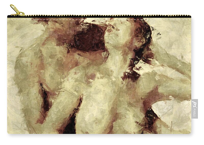 Nudes Zip Pouch featuring the photograph Tempt Me by Kurt Van Wagner