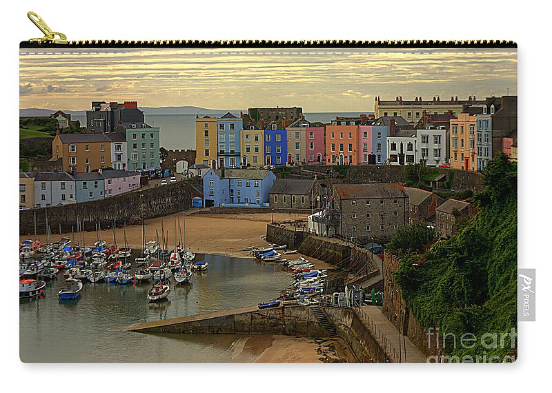 Tenby Carry-all Pouch featuring the photograph Tenby Harbour in the Morning by Jeremy Hayden