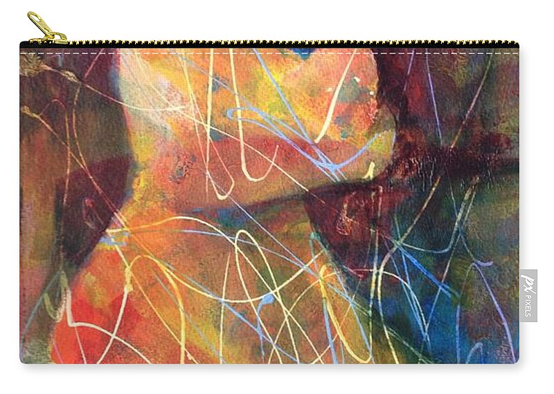 Mother Zip Pouch featuring the painting Tender Moment by Marilyn Jacobson