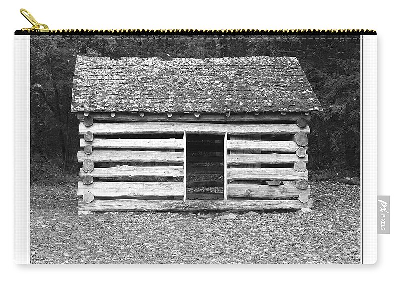 Photography Zip Pouch featuring the photograph Tennessee Wooden Structure by Phil Perkins