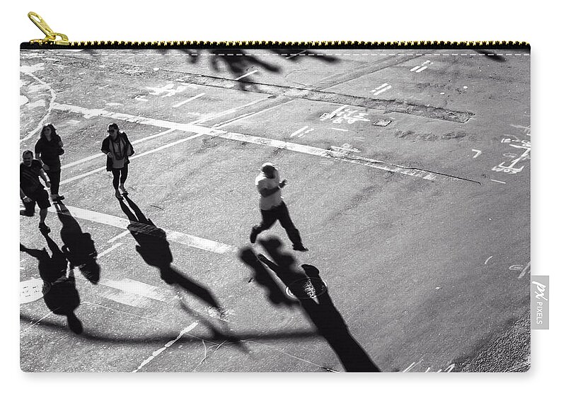 Manhattan Zip Pouch featuring the photograph Tenth Avenue by Frank Winters