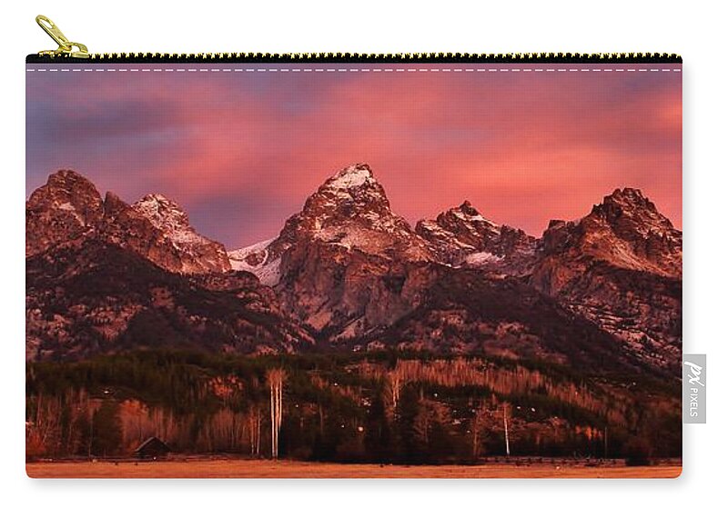 Grand Tetons Zip Pouch featuring the photograph Teton Color by Benjamin Yeager
