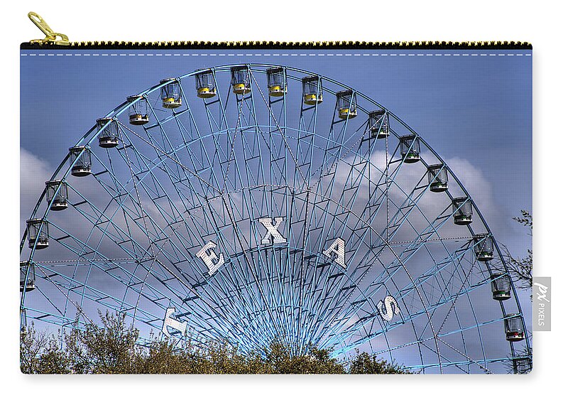 Dallas Zip Pouch featuring the photograph Texas Star by David and Carol Kelly