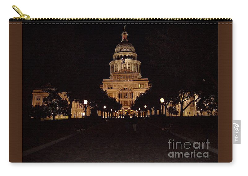 Texas State Capital Zip Pouch featuring the photograph Texas State Capital by John Telfer