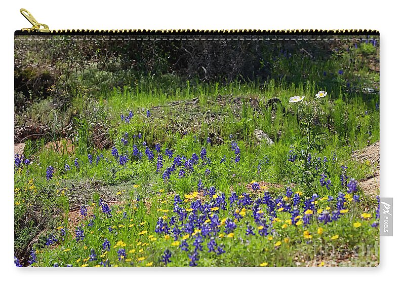 Wildflowers Zip Pouch featuring the photograph Texas Wildflower Beauties by Erika Weber