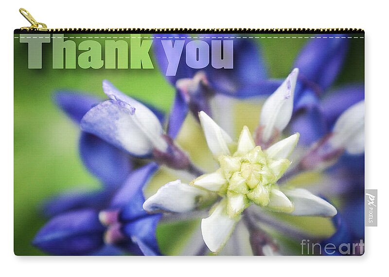 Thank Zip Pouch featuring the photograph Thank You by Cheryl McClure
