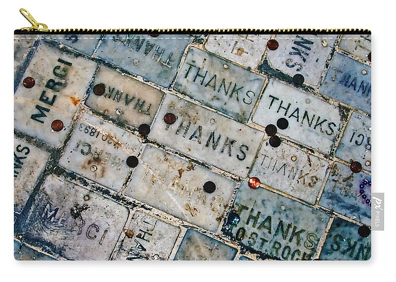 Bricks Zip Pouch featuring the photograph Thanks 3 - color by Kathleen K Parker