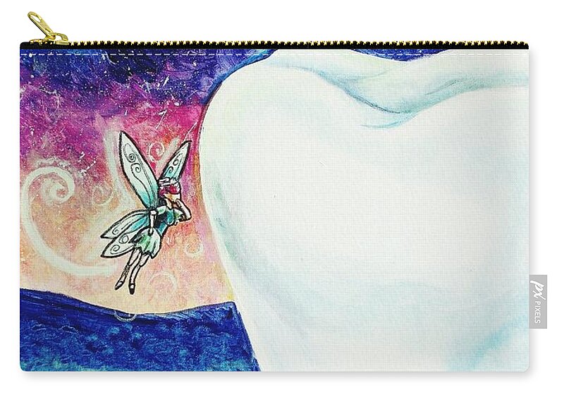 Fairy Carry-all Pouch featuring the painting That's No Baby Tooth by Shana Rowe Jackson
