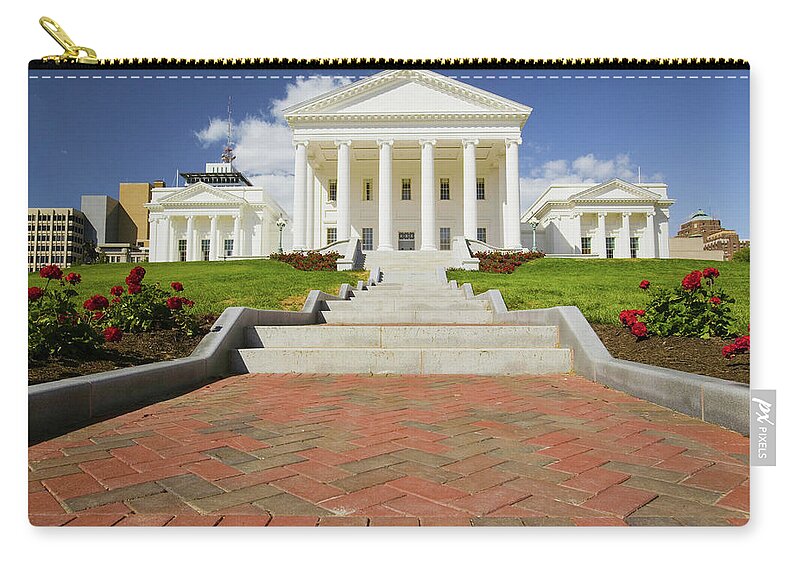Photography Zip Pouch featuring the photograph The 2007 Restored Virginia State by Panoramic Images
