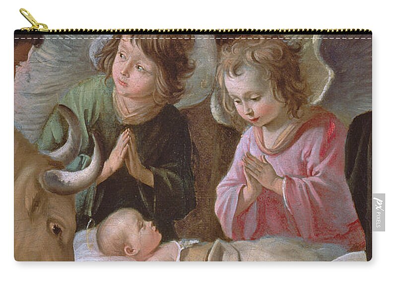 Le Nain Zip Pouch featuring the painting The Adoration by Le Nain