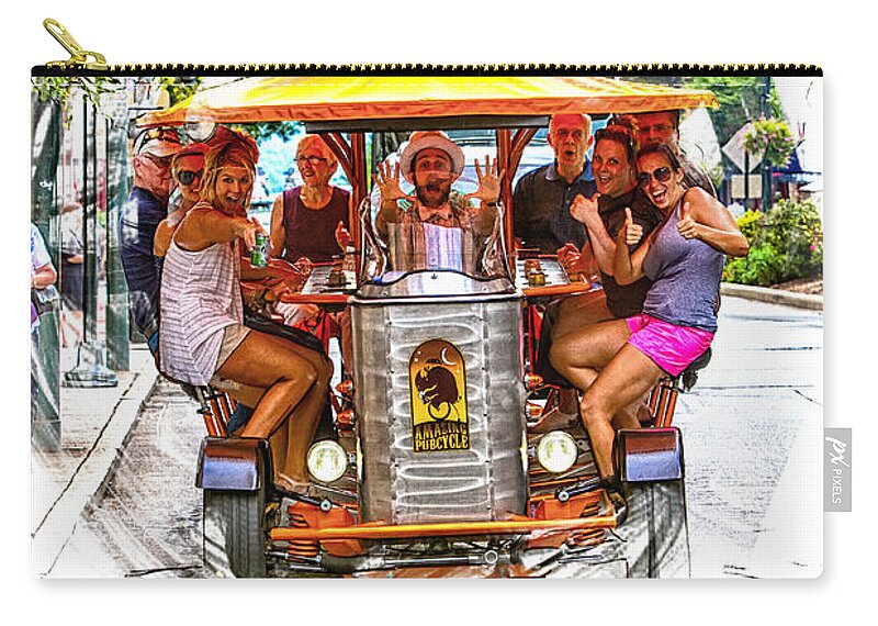 Drinking Zip Pouch featuring the photograph The Amazing Pubcycle by John Haldane