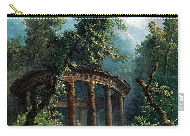 1500-2000 Zip Pouch featuring the painting The Bathing Pool by Celestial Images