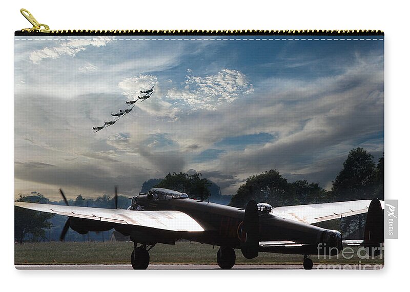 Avro Zip Pouch featuring the digital art The BBMF by Airpower Art