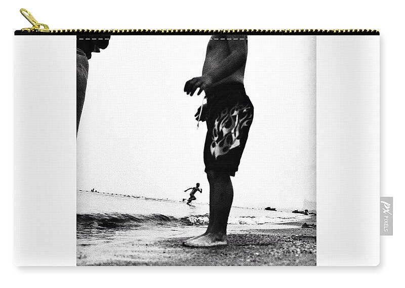 Boy Zip Pouch featuring the photograph The Beach by Aleck Cartwright