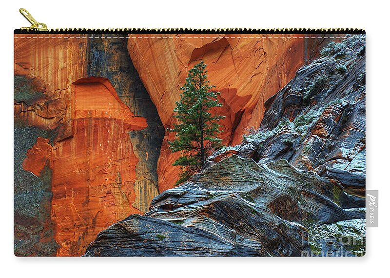 Beauty Zip Pouch featuring the photograph The Beauty Of Sandstone Zion by Bob Christopher