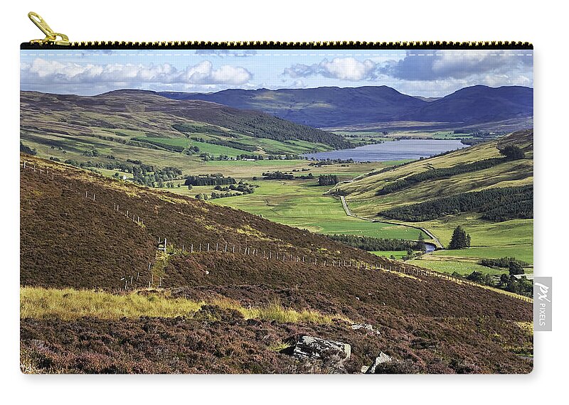 Scotlan Zip Pouch featuring the photograph The Beauty of the Scottish Highlands by Jason Politte