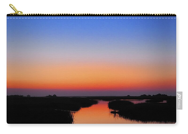 Blue-hour Zip Pouch featuring the photograph BLUE HOUR SUNRISE SUNSET IMAGE ART by Jo Ann Tomaselli by Jo Ann Tomaselli