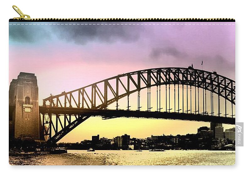 Sydney Zip Pouch featuring the photograph The Bridge by HELGE Art Gallery