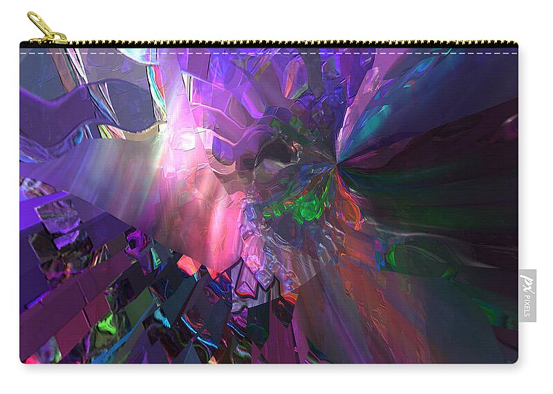 Hotel Art Zip Pouch featuring the digital art The Brighter Side by Margie Chapman