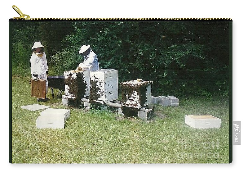 Robert Louisiana Zip Pouch featuring the photograph Louisiana Honey Bees by Michael Hoard