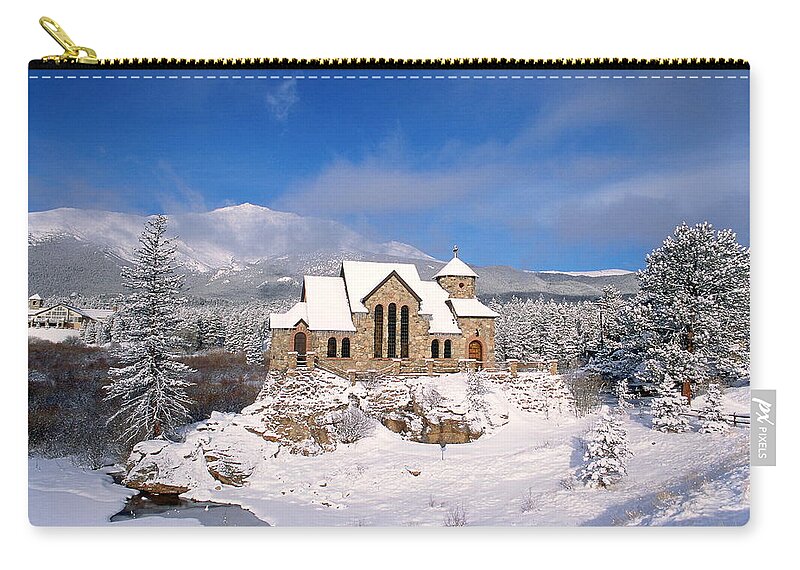 Photograph Zip Pouch featuring the photograph The Chapel on the Rock 3 by Eric Glaser