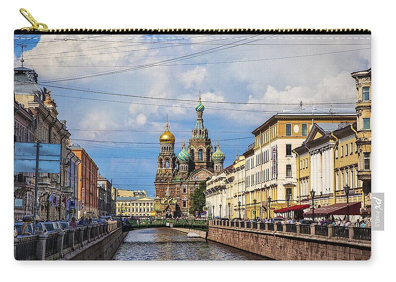 Church Zip Pouch featuring the photograph The Church Of Our Savior On Spilled Blood - St. Petersburg, Russia by Madeline Ellis