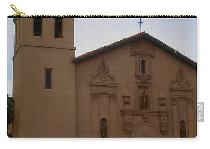 Mid-century Zip Pouch featuring the photograph The Churches by Cathy Anderson