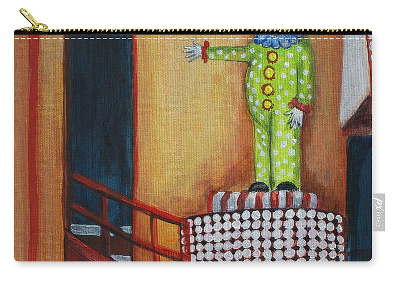 Asbury Art Carry-all Pouch featuring the painting The Circus Fun House by Patricia Arroyo