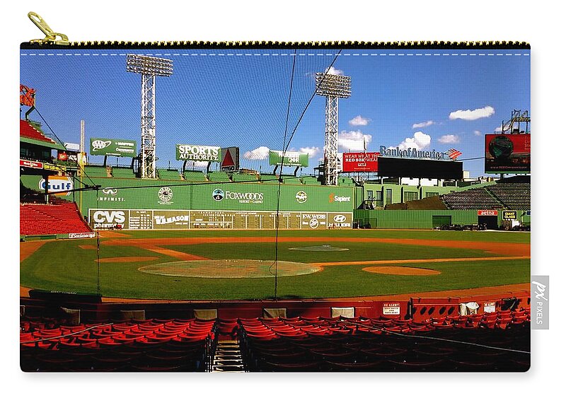 Fenway Park Collectibles Zip Pouch featuring the photograph The Classic Fenway Park by Iconic Images Art Gallery David Pucciarelli