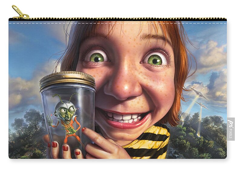 Bug Carry-all Pouch featuring the painting The Collector by Mark Fredrickson