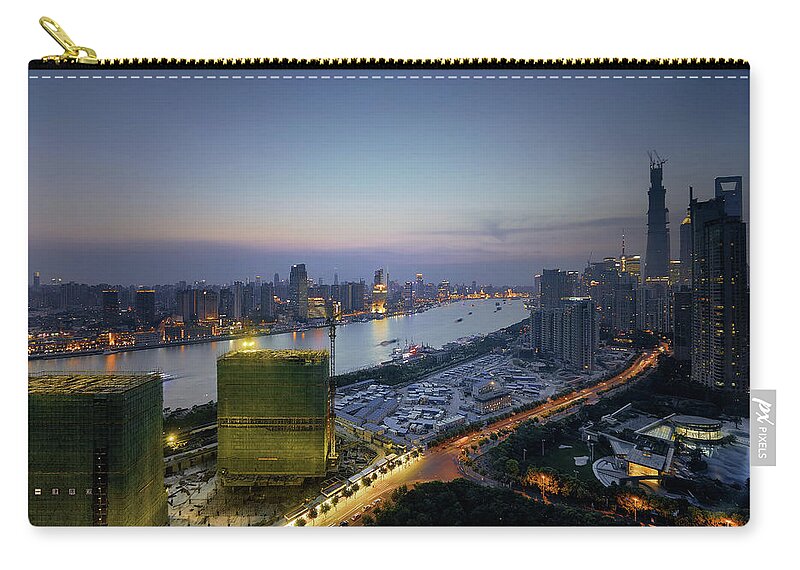 Outdoors Zip Pouch featuring the photograph The Construction Plant by Blackstation
