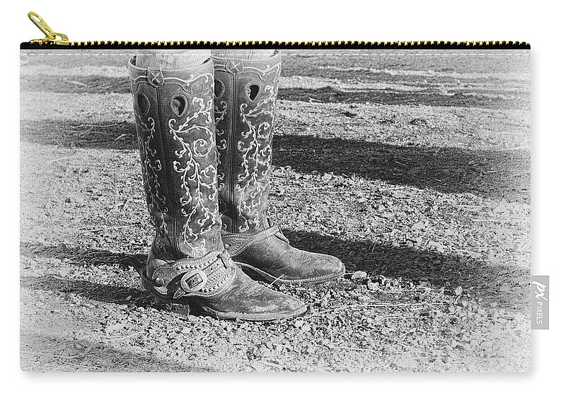 Boots Zip Pouch featuring the photograph The Cowgirl by Mary Lee Dereske