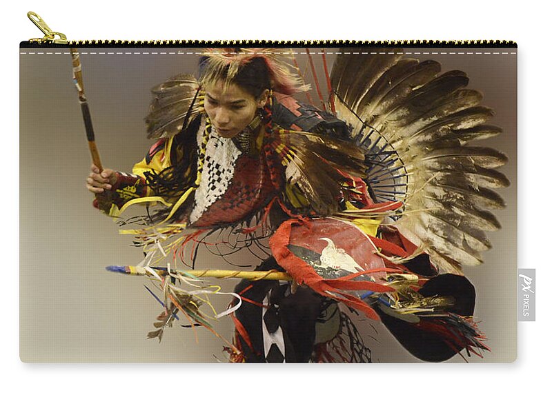 Pow Wow Zip Pouch featuring the photograph Pow Wow The Dance by Bob Christopher