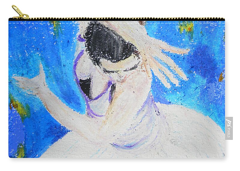 Woman Zip Pouch featuring the painting The Dancer by Marwan George Khoury