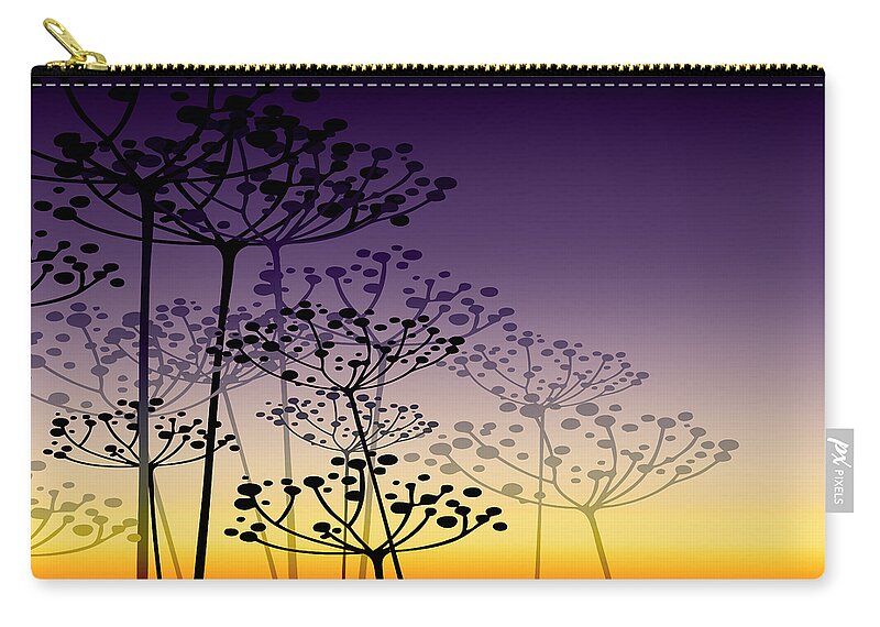 Dill Zip Pouch featuring the mixed media The Dill 3 Version 5 by Angelina Tamez