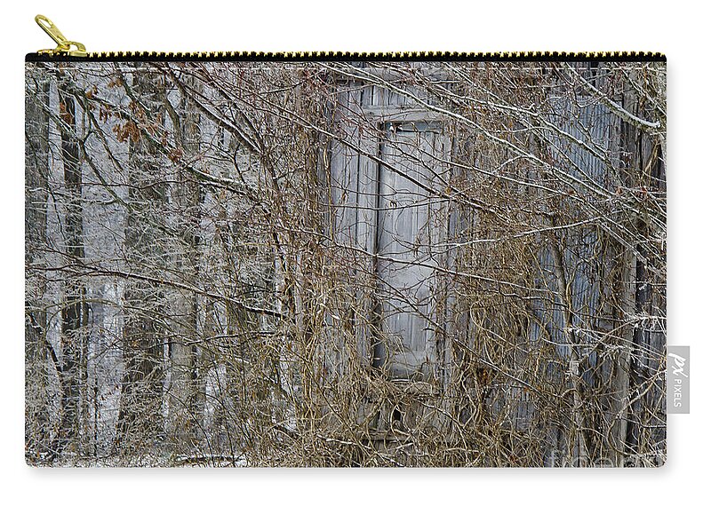 Abandoned Zip Pouch featuring the photograph The Door To The Past by Wilma Birdwell
