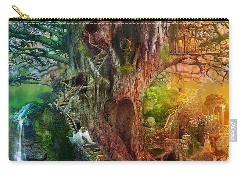 Aimee Stewart Zip Pouch featuring the photograph The Dreaming Tree by MGL Meiklejohn Graphics Licensing