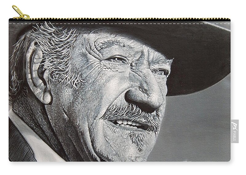 Duke Zip Pouch featuring the painting The Duke by Arie Van der Wijst