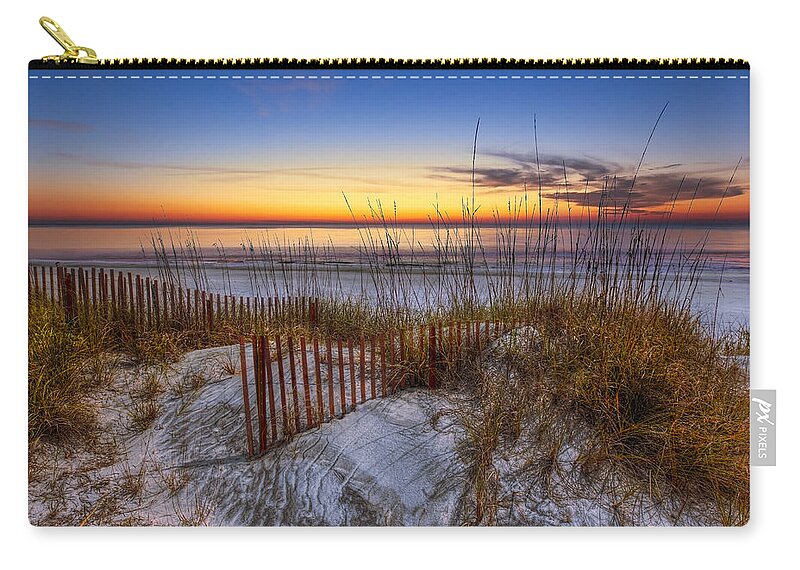 Clouds Carry-all Pouch featuring the photograph The Dunes at Sunset by Debra and Dave Vanderlaan