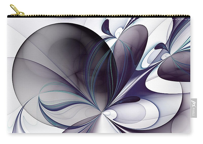 Abstract Zip Pouch featuring the digital art The Easiness by Gabiw Art