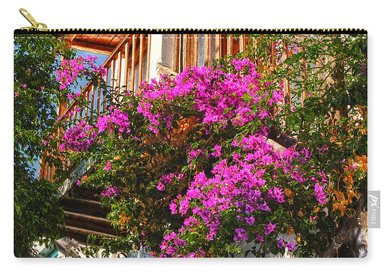 Home Decor Wall Art Zip Pouch featuring the photograph The entrance way Mykonos by Tom Prendergast