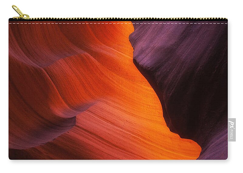 Sandstone Zip Pouch featuring the photograph The Fire Within by Darren White