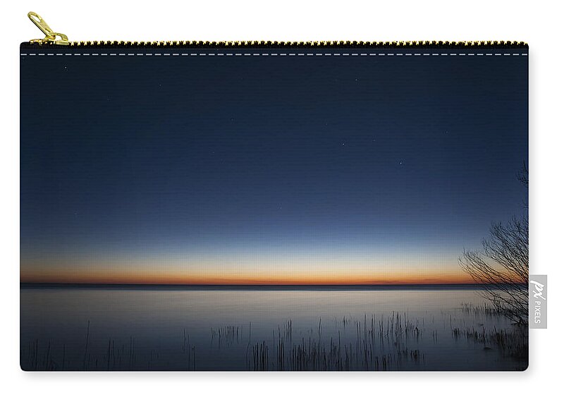 Dawn Zip Pouch featuring the photograph The First Light of Dawn by Scott Norris