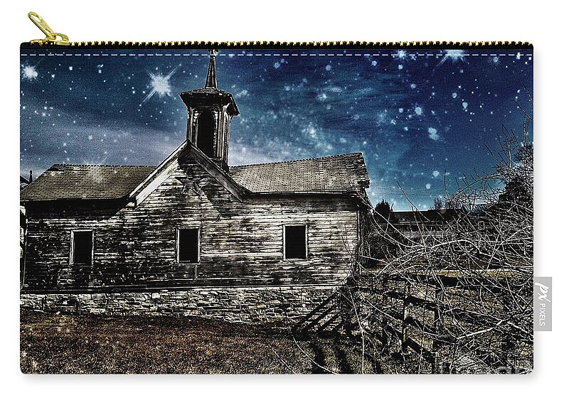 Star Zip Pouch featuring the digital art The First Snowfall by Kevyn Bashore