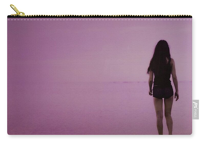 Beach Scenes Zip Pouch featuring the photograph Entering a new dimension by Dennis Baswell