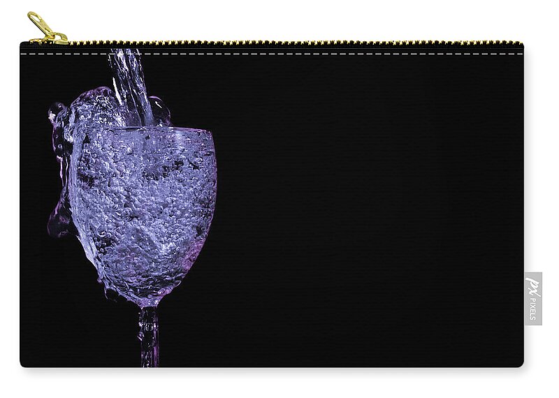 Art Zip Pouch featuring the photograph The Flowing Glass by Wild Fotos