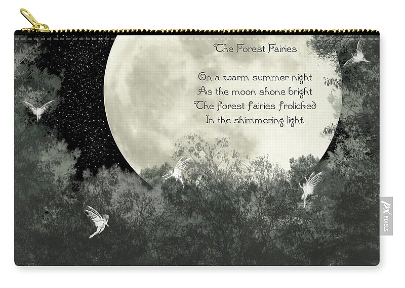 Moon Zip Pouch featuring the photograph The Forest Fairies by Randi Kuhne