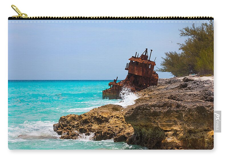 Shipwreck Zip Pouch featuring the photograph The Gallant Lady by Ed Gleichman